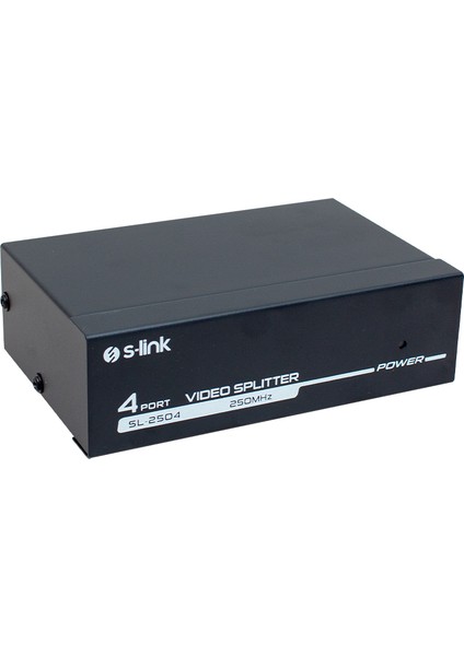 S-Link SL-2504 4 Port 250 Mhz Monitör Çoklayıcı VGA Splitter Dağıtıcı VGA Monitör Çoğaltıcı