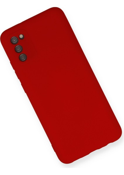 Samsung Galaxy A03S Kılıf Nano Içi Kadife Silikon - Kırmızı 300099