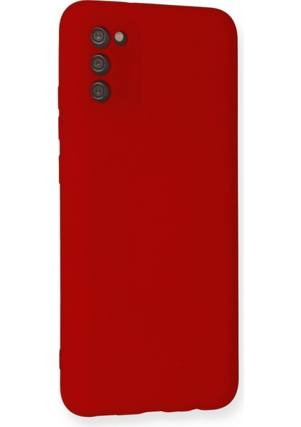 Samsung Galaxy A03S Kılıf Nano Içi Kadife Silikon - Kırmızı 300099