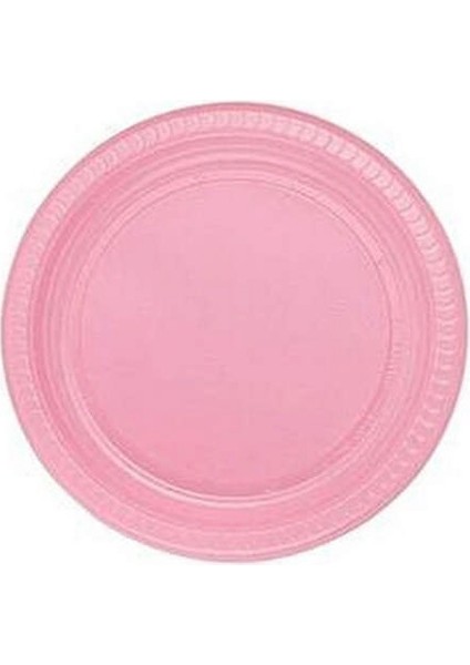 Zero Land - 25 Adet Plastik Tabak Pembe 22 cm 320105