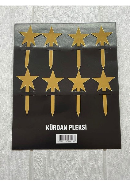 Zero Land - 8 Adet Yıldız Pleksi Kürdan Gold 320105