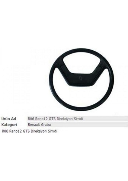 Direksiyon Simidi Gts R12 00010 Kapaksiz 314105