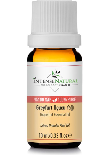 Intense Natural Greyfurt Uçucu Yağı 10 ml %100 Saf ve Doğal Grapefruit Essential Oil