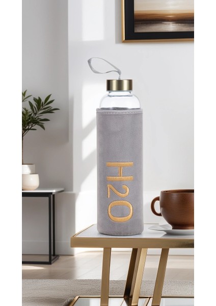 Kadife Kılıflı Borosilikat Matara 600 ml 719964