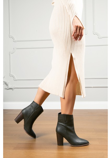 Hakiki Deri Haki Kadın Bot - E4452ZHAKC03 fiyatları