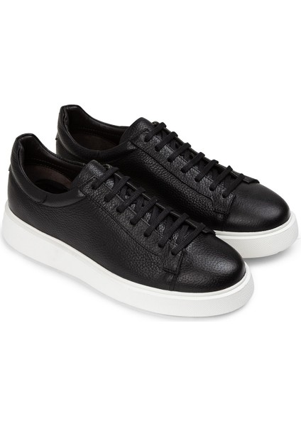 Deri Siyah Erkek Sneaker Ayakkabı - 01954MSYHE02 fiyatları
