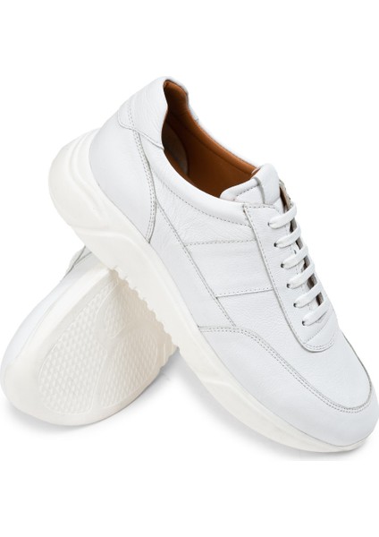 Deri Beyaz Erkek Sneaker Ayakkabı - 01963MBYZE01 fiyatları