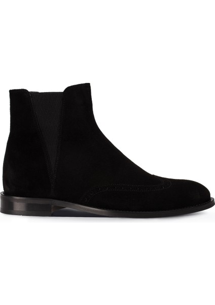 Süet Siyah Erkek Klasik Chelsea Bot - 01816MSYHM01