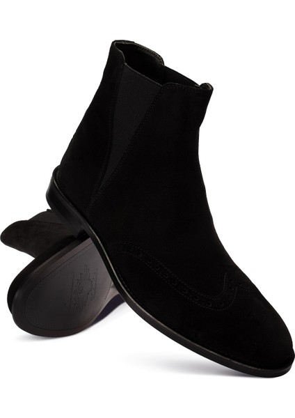 Süet Siyah Erkek Klasik Chelsea Bot - 01816MSYHM01 modelleri