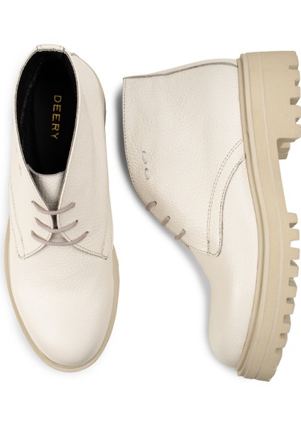 Hakiki Deri Bej Kadın Bot - 01847ZBEJE01 fırsatları