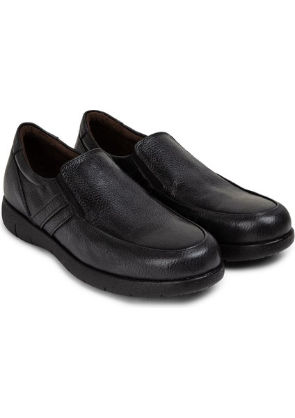 Deri Antrasit Erkek Loafer Ayakkabı - 01946MANTC01