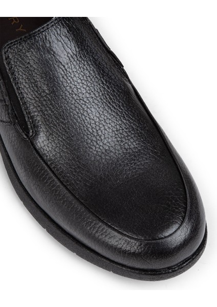 Deri Antrasit Erkek Loafer Ayakkabı - 01946MANTC01