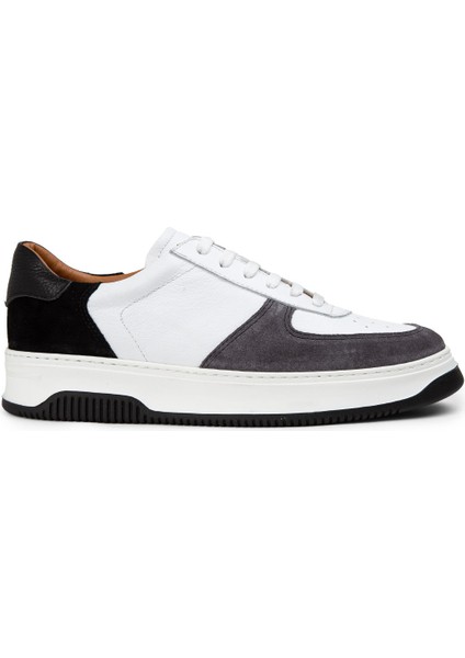 Deri Gri Erkek Sneaker Ayakkabı - 01965MGRIE01