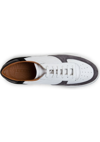 Deri Gri Erkek Sneaker Ayakkabı - 01965MGRIE01