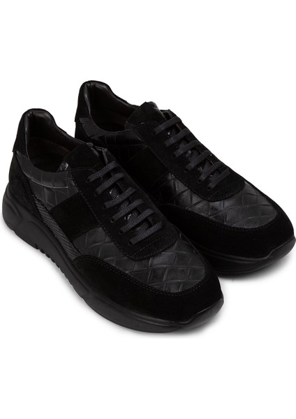 Süet Siyah Erkek Sneaker Ayakkabı - 01963MSYHE08 fiyatları