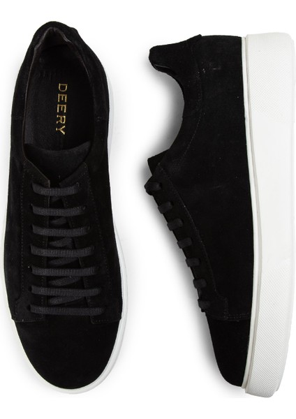 Süet Siyah Erkek Sneaker Ayakkabı - 01954MSYHE01 fırsatları