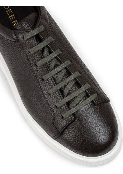 Deri Haki Erkek Sneaker Ayakkabı - 01954MHAKE01 indirimleri