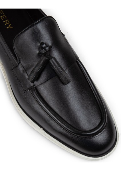 Deri Siyah Püsküllü Erkek Loafer - 01958MSYHC01 indirimleri
