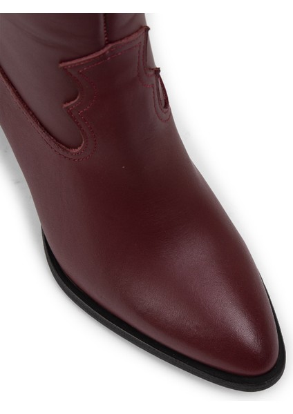 Hakiki Deri Bordo Kadın Bot - E4460ZBRDC03 modelleri