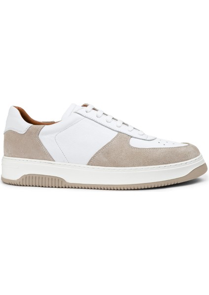 Deri Bej Erkek Sneaker Ayakkabı - 01965MBEJE01