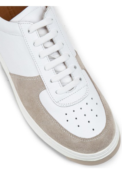 Deri Bej Erkek Sneaker Ayakkabı - 01965MBEJE01 fırsatları