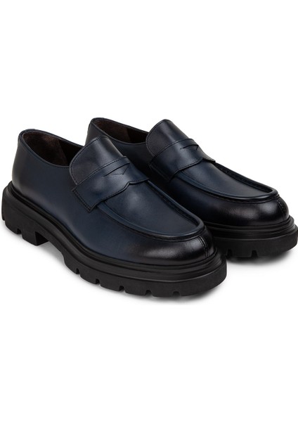 Deri Lacivert Erkek Loafer Ayakkabı - 01980MLCVE01 fiyatları