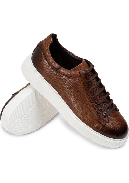 Deri Taba Rengi Erkek Sneaker Ayakkabı - 01954MTBAE01 modelleri