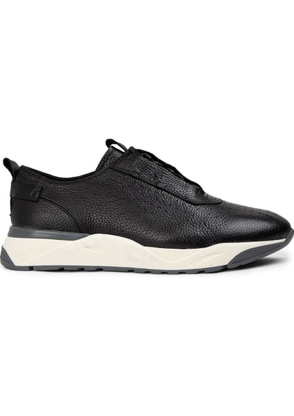 Deri Siyah Erkek Sneaker Ayakkabı - 01904MSYHE02