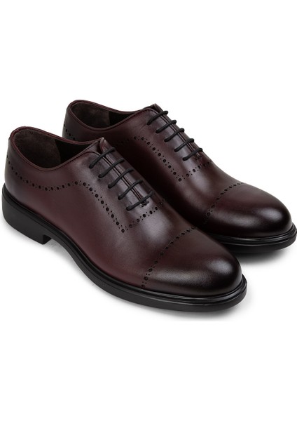 Deri Bordo Erkek Günlük Ayakkabı - 00491MBRDE08 fiyatları
