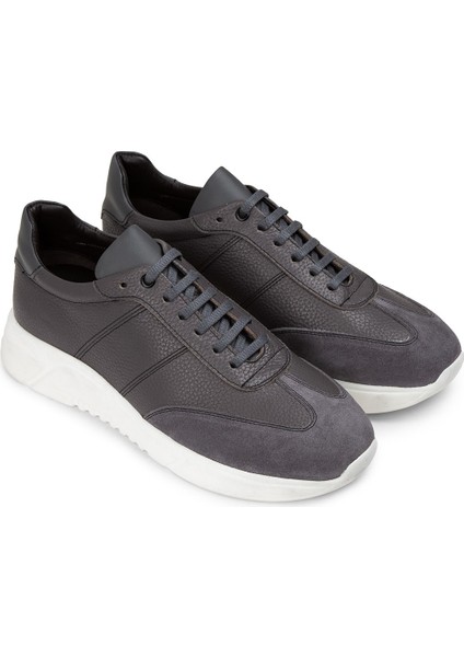 Deri Gri Erkek Sneaker Ayakkabı - 01961MGRIP01 fiyatları