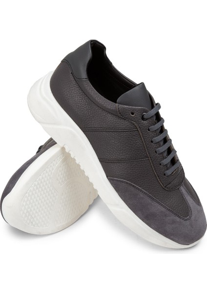 Deri Gri Erkek Sneaker Ayakkabı - 01961MGRIP01 modelleri