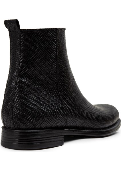 Hakiki Deri Siyah Erkek Fermuarlı Bot - 01921MSYHC09 fırsatları