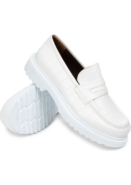 Beyaz Kadın Loafer Ayakkabı - 01903ZBYZP02 modelleri