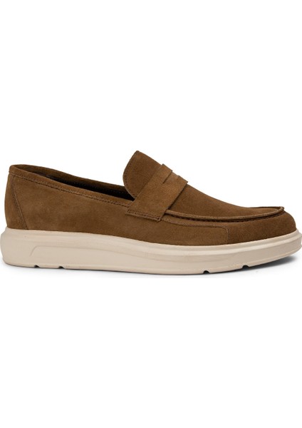 Süet Taba Rengi Comfort Erkek Loafer - 01564MTBAP10