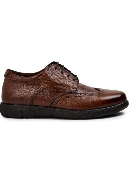 Deri Taba Rengi Erkek Günlük Ayakkabı - 01969MTBAC01