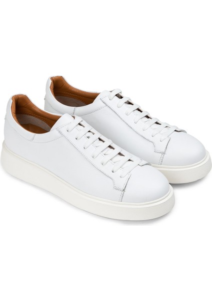 Deri Beyaz Erkek Sneaker Ayakkabı - 01954MBYZE01 fiyatları