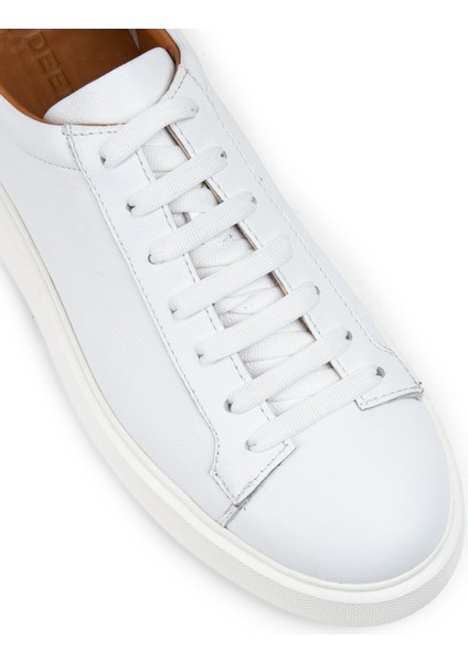 Deri Beyaz Erkek Sneaker Ayakkabı - 01954MBYZE01 fırsatları