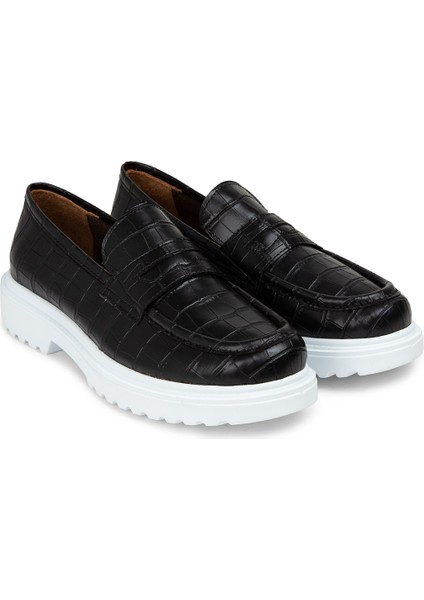 Siyah Kadın Loafer Ayakkabı - 01903ZSYHP03