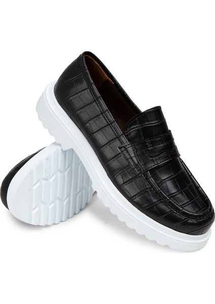 Siyah Kadın Loafer Ayakkabı - 01903ZSYHP03