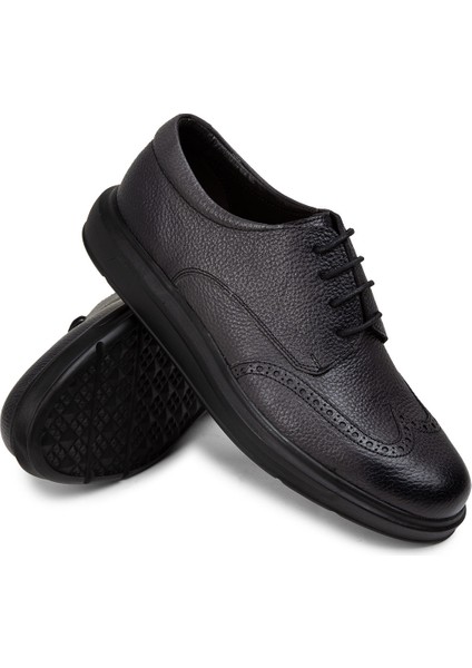 Deri Comfort Gri Erkek Günlük Ayakkabı - 01942MGRIP01