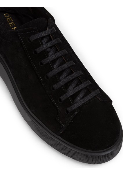 Süet Siyah Erkek Sneaker Ayakkabı - 01954MSYHE03