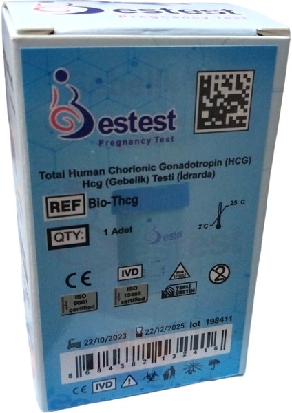 Bioram Gebelik Testi Bestest Ref: Bio-Thcg (Hcg) 540'lı