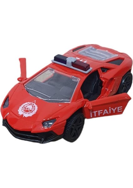 Alithestereo Çek Bırak Metal Araba Lamborgini - ILK003 - Itfaiye (Lisinya) Alithestereo