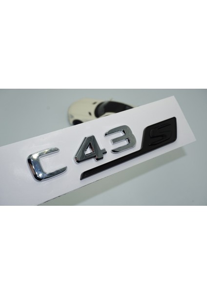 C43S Bagaj Siyah Krom Abs 3m 3D Yazı Logo Benz Ile Uyumlu