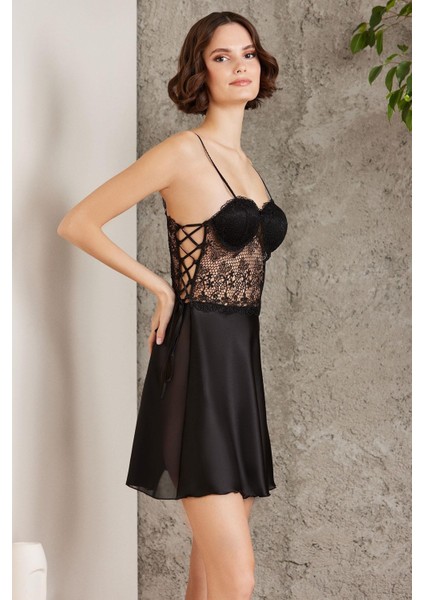 Saten Gecelik Sabahlık Pijama Takım Şort 6'lı Gelin Çeyiz Seti 6005