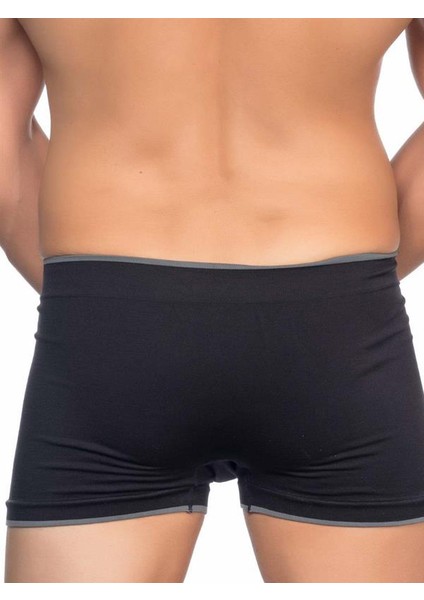 Podef3445 Dikişsiz Terletmeyen Soft Yumuşak Erkek Boxer Siyah