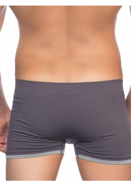 Podef3445  Dikişsiz Terletmeyen Soft Yumuşak Erkek Boxer Gri