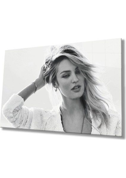 Siyah Beyaz Insan Fotoğrafları Kadın Cam Tablo