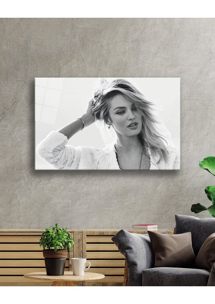 Siyah Beyaz Insan Fotoğrafları Kadın Cam Tablo fiyatları