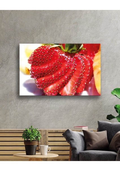 Çilek Cam Tablo Strawberry